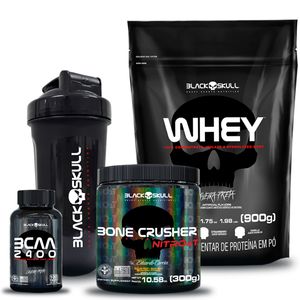 NOVO BONE CRUSHER NITRO 2T+ WHEY + BCAA + COQUETELEIRA