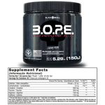 PRÉ-TREINO - KIT PRÉ-TREINO B.O.P.E. C/ 3 UNIDADES 150G - SABOR FRUTAS AMARELAS, SABOR LIMÃO E SABOR FRUTAS VERMELHAS - PROMOÇÃO - BLACKSKULL - TABELA NUTRICIONAL