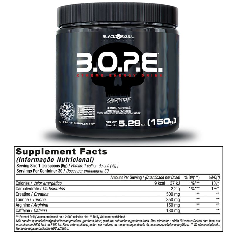PRE-TREINO---KIT-PRE-TREINO-B.O.P.E.-C--3-UNIDADES-150G---SABOR-FRUTAS-AMARELAS-SABOR-LIMAO-E-SABOR-FRUTAS-VERMELHAS---PROMOCAO---BLACKSKULL---TABELA-NUTRICIONAL
