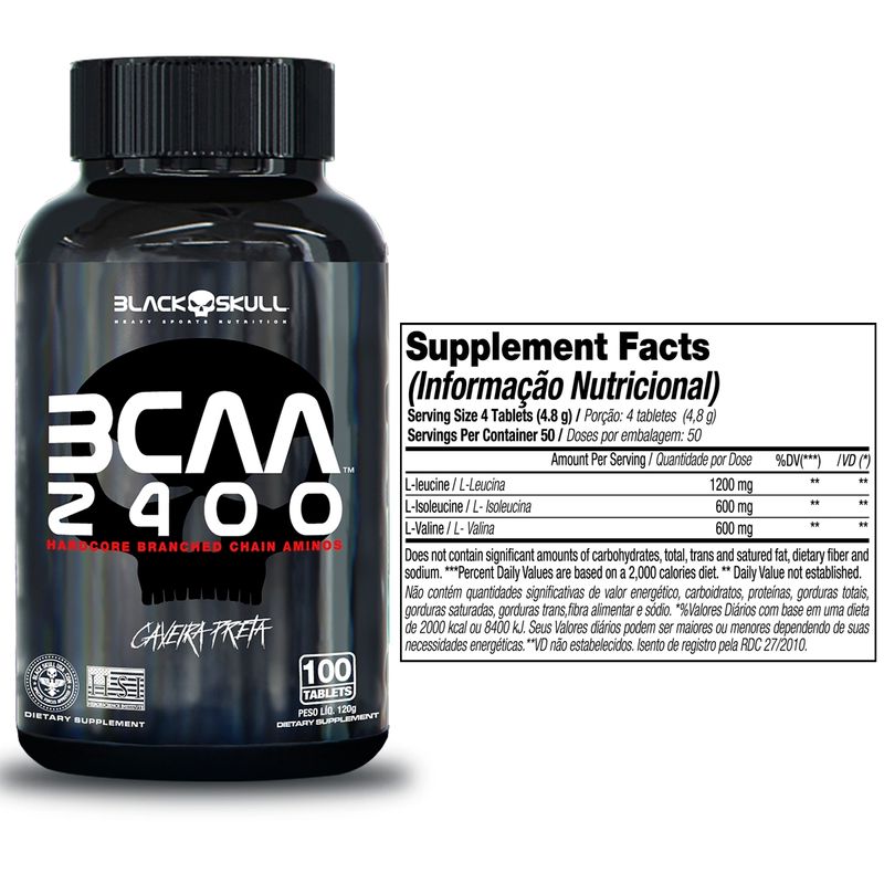 KIT-WHEY-2X---WHEY-REFIL-SABOR-BAUNILHA-E-WHEY-POTE-SABOR-BAUNILHA---BCAA-2400---AMINOACIDOS---100-TABLETES---CREATINA---CREATINE-TURBO-150G---PROMOCAO---BLACKSKULL---TABELA-NUTRICIONAL