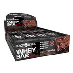 WHEY BAR - BARRA DE PROTEÍNA GOURMET COM COLOSTRO - DISPLAY C/ 12 UNIDADES SABOR CHOCOBROWNIE - BLACKSKULL