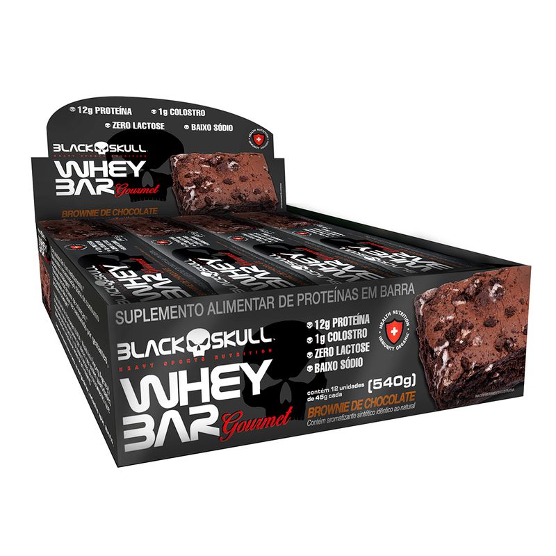 BLACK-SKULL---DISPLAY-C-12-WHEY-BAR-GOURMET-BROWNIE-DE-CHOCOLATE-45G