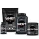 KIT WHEY 2X - WHEY REFIL SABOR CHOCOLATE E WHEY POTE SABOR CHOCOLATE+ BCAA 2400 - AMINOÁCIDOS - 100 TABLETES + CREATINA - CREATINE TURBO 150G - PROMOÇÃO - BLACKSKULL