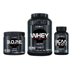 KIT WHEY + PRÉ-TREINO BOPE + BCAA
