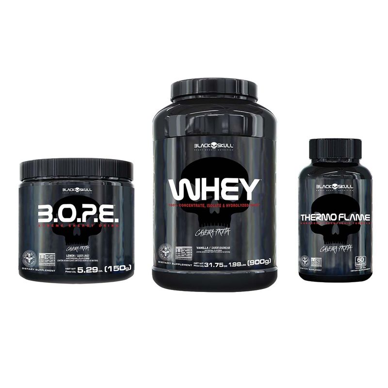 KIT-WHEY-PROTEIN---PRE-TREINO-BOPE---TERMOGENICO---WHEY-PROTEIN-900G-SABOR-MORANGO---PRE-TREINO-B.O.P.E.-150G-SABOR-LIMAO---TERMOGENICO-THERMO-FLAME-60-CAPSULAS---PROMOCAO---BLACKSKULL