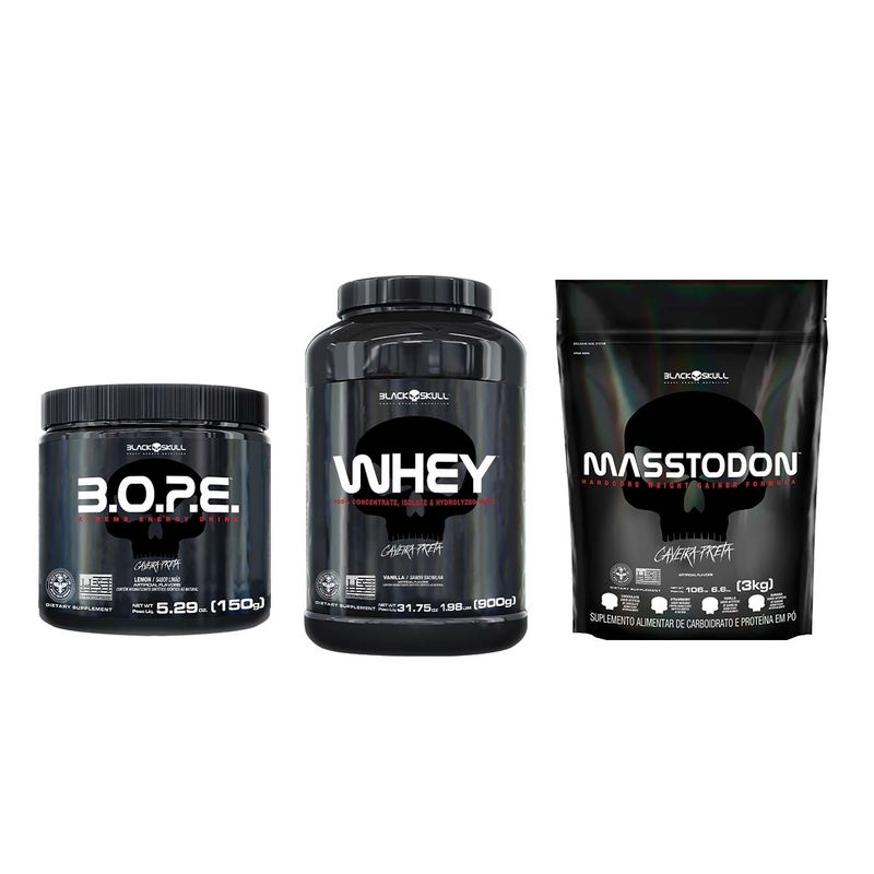 KIT-HIPERCALORICO---WHEY-PROTEIN---PRE-TREINO---HIPERCALORICO-REFIL-MASSTODON-3KG-SABOR-MORANGO---WHEY-PROTEIN-900G--WHEY-ISOLADO-CONCENTRADO-E-HIDROLIZADO--SABOR-BAUNILHA---PRE-TREINO-B.O.P.E.-150G-SABOR-LIMAO---BLACKSKULL