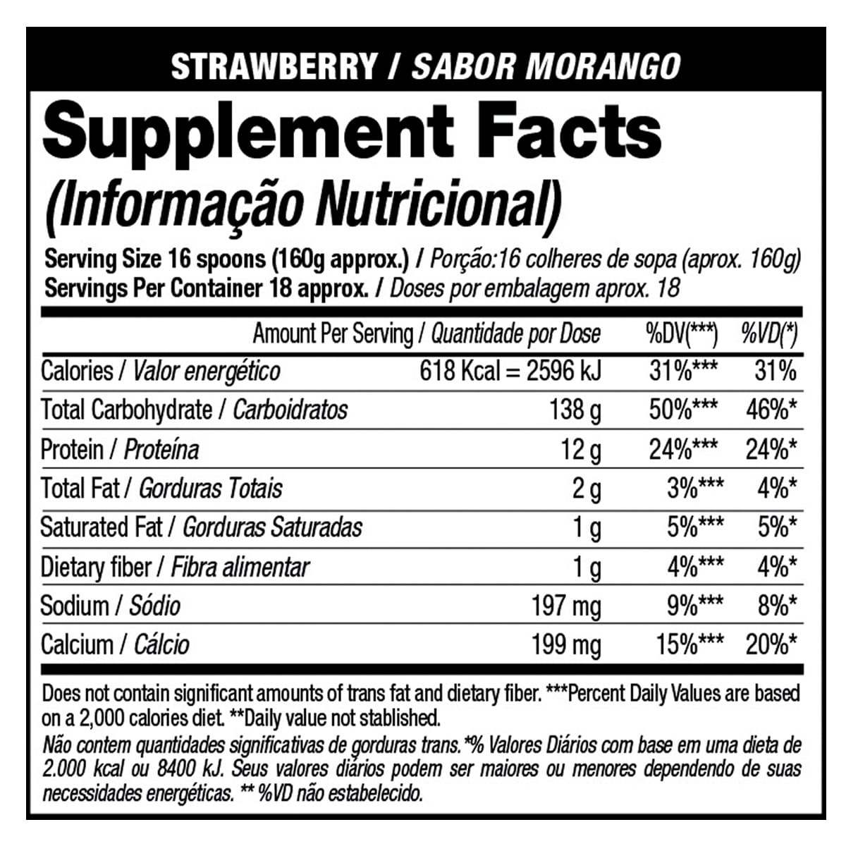 Tabela Nutricional