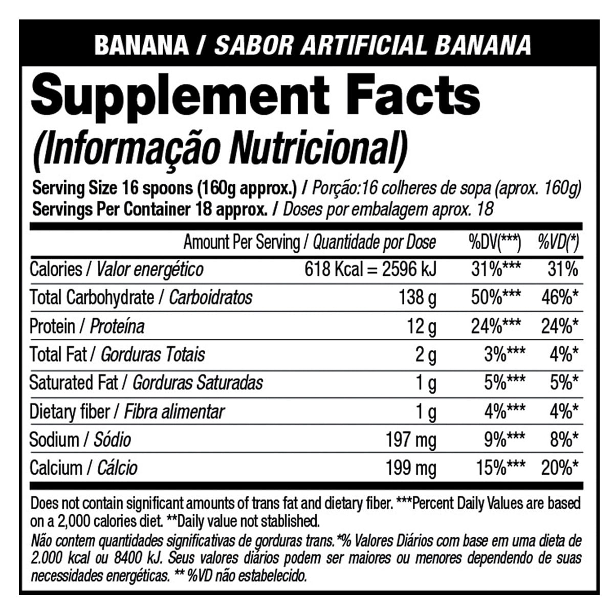 Tabela Nutricional