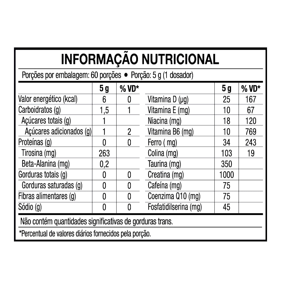 Tabela Nutricional