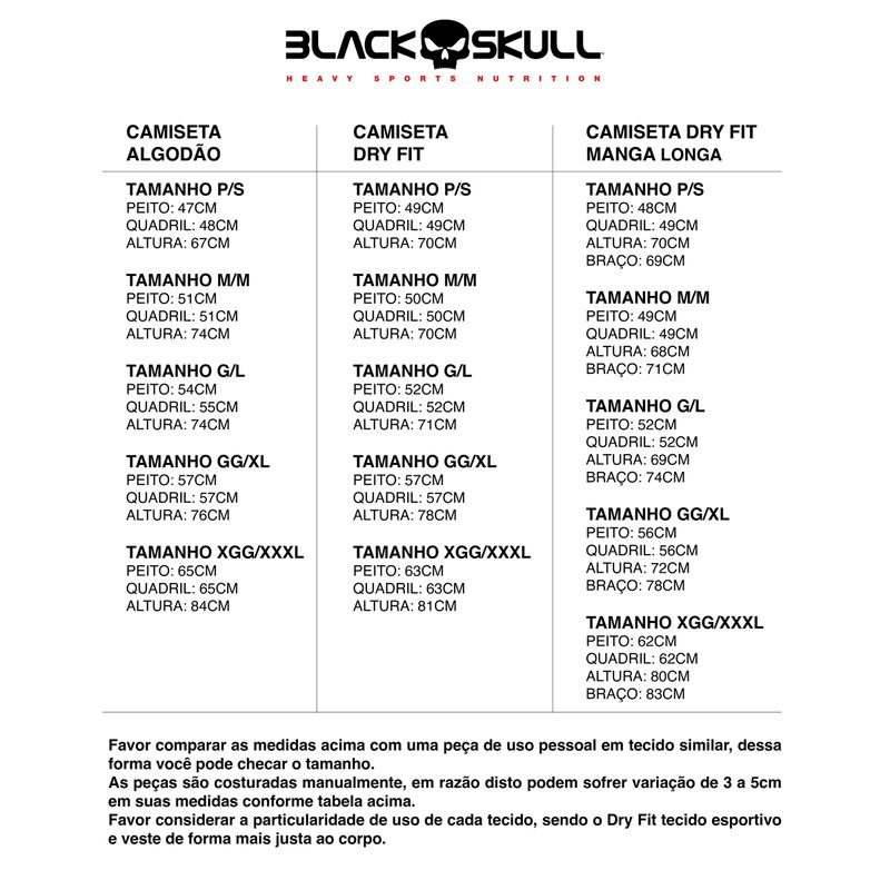 CAMISETA-DRY-FIT-BLACK-SKULL-MANGA-LONGA---COR-BRANCA---BLACKSKULL---MEDIDAS-CAMISETAS
