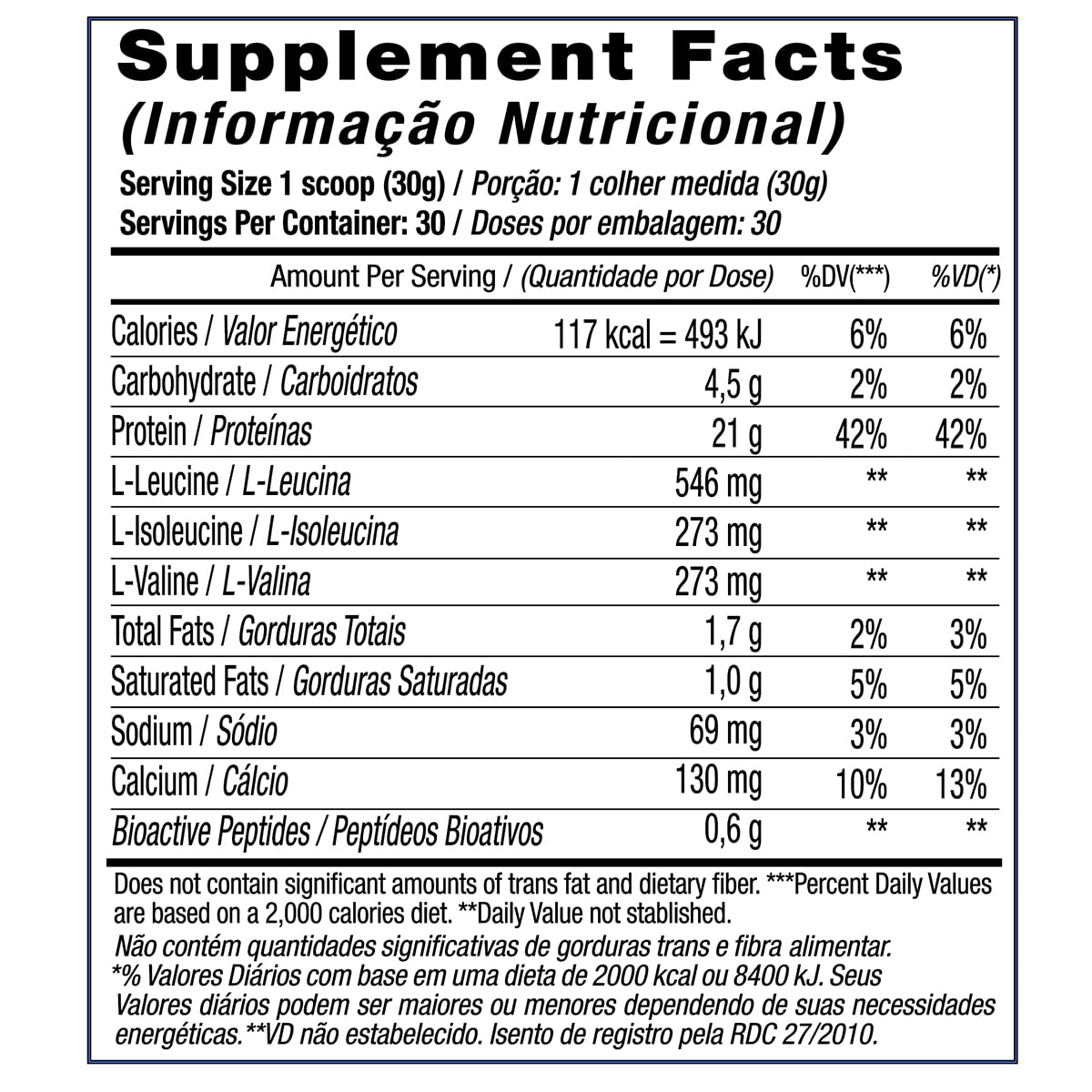 Tabela Nutricional