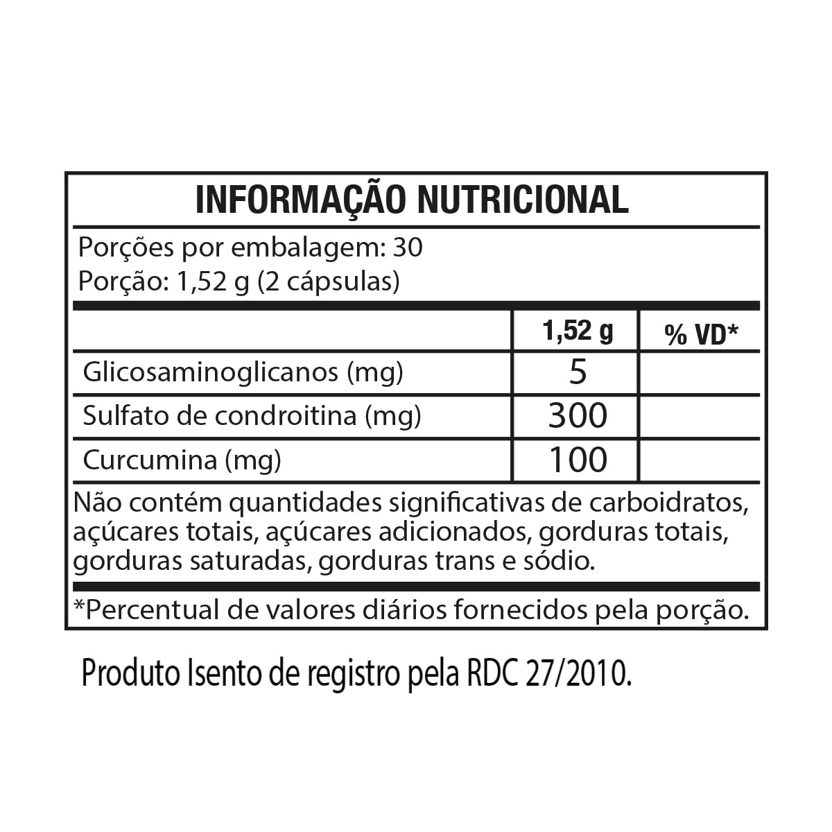 Tabela Nutricional