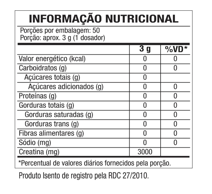 Tabela Nutricional