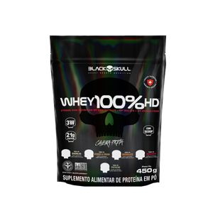 WHEY 100% HD REFIL BLACK SKULL - 450G (WPC, WPI E WPH)