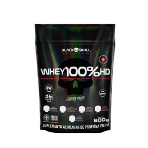 WHEY 100% HD REFIL BLACK SKULL - 900G (WPC, WPI E WPH)