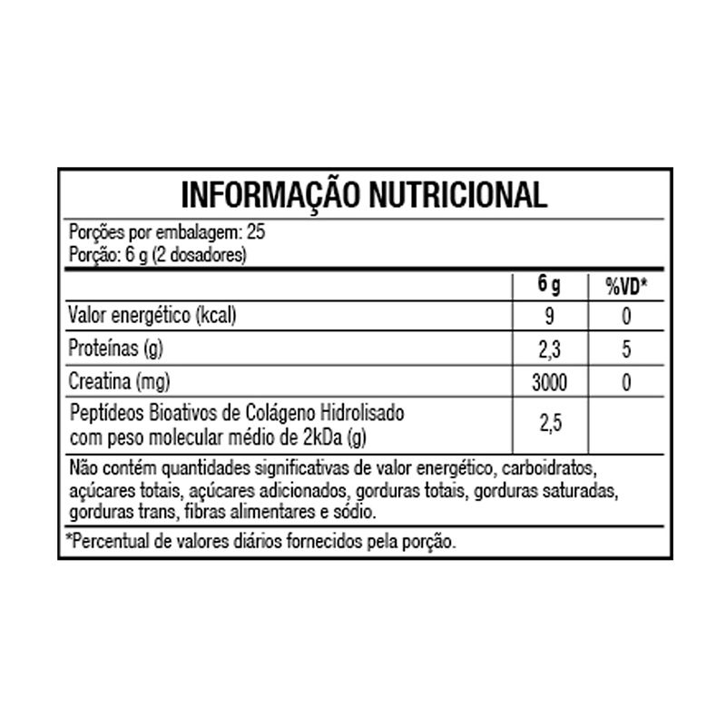 CREATINA-COM-COLAGENO---BEAUTY-CREATINE-COLLAGEN-150G-SABOR-PIÑA-COLADA---BELISSIMA---TABELA-NUTRICIONAL