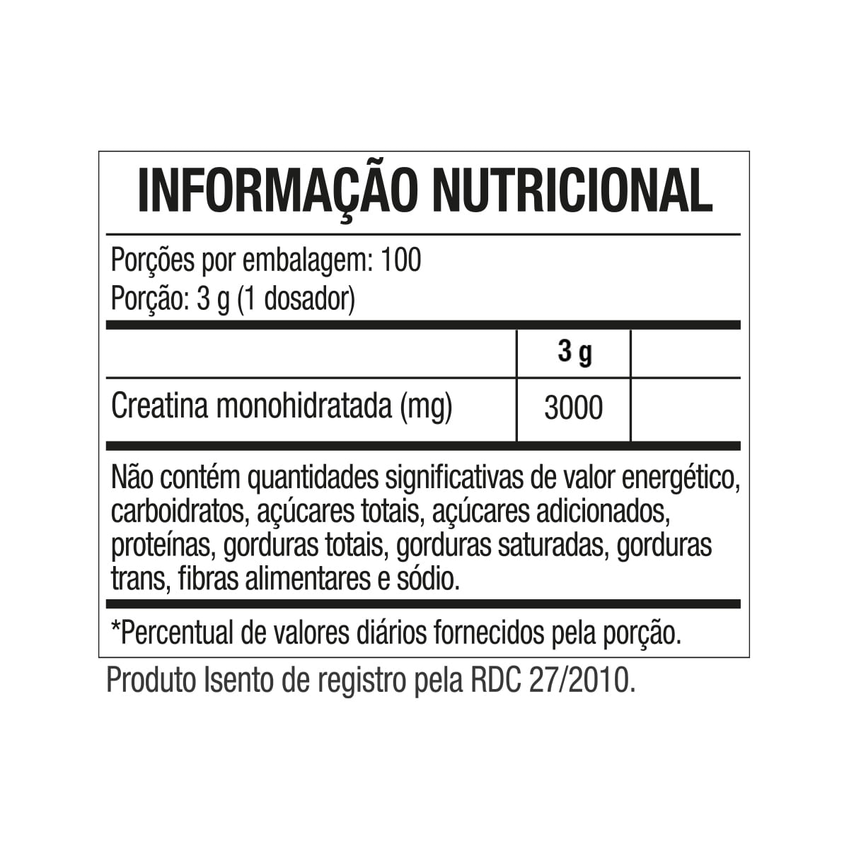Tabela Nutricional