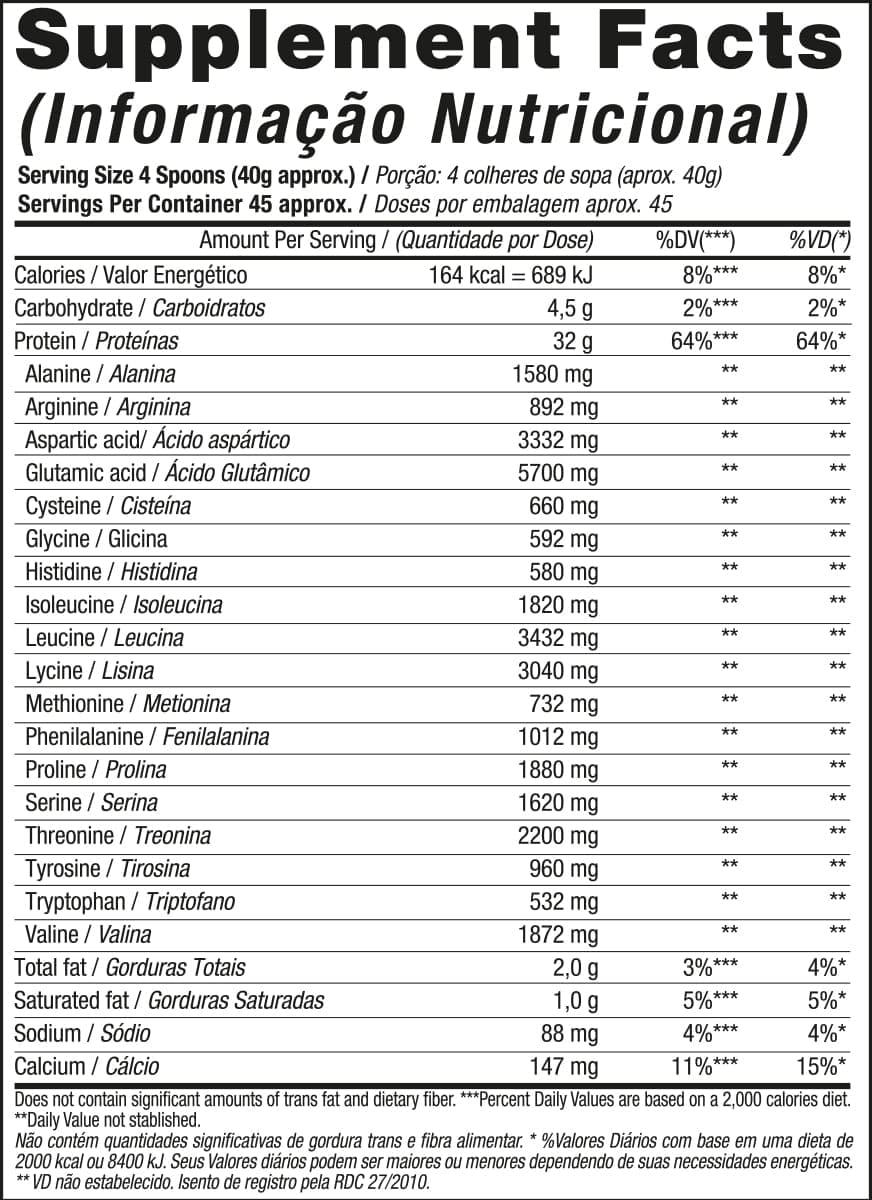 Tabela Nutricional