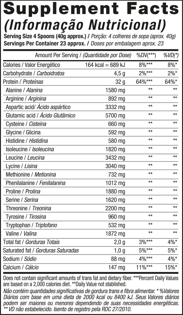 Tabela Nutricional