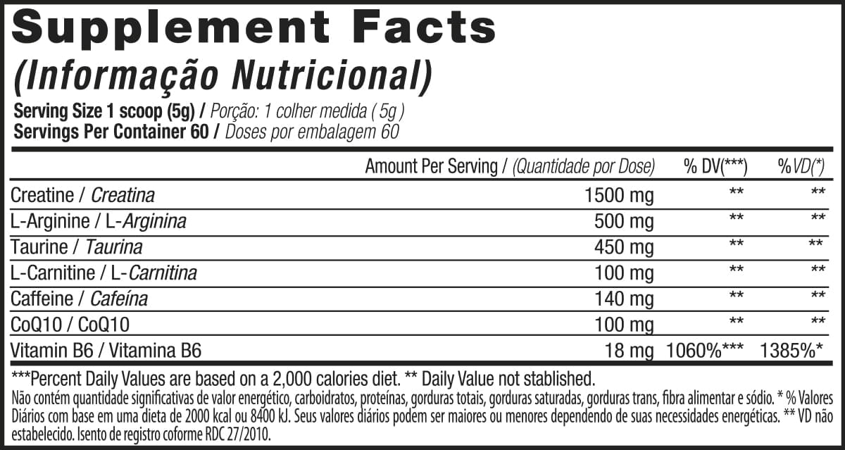 Tabela Nutricional