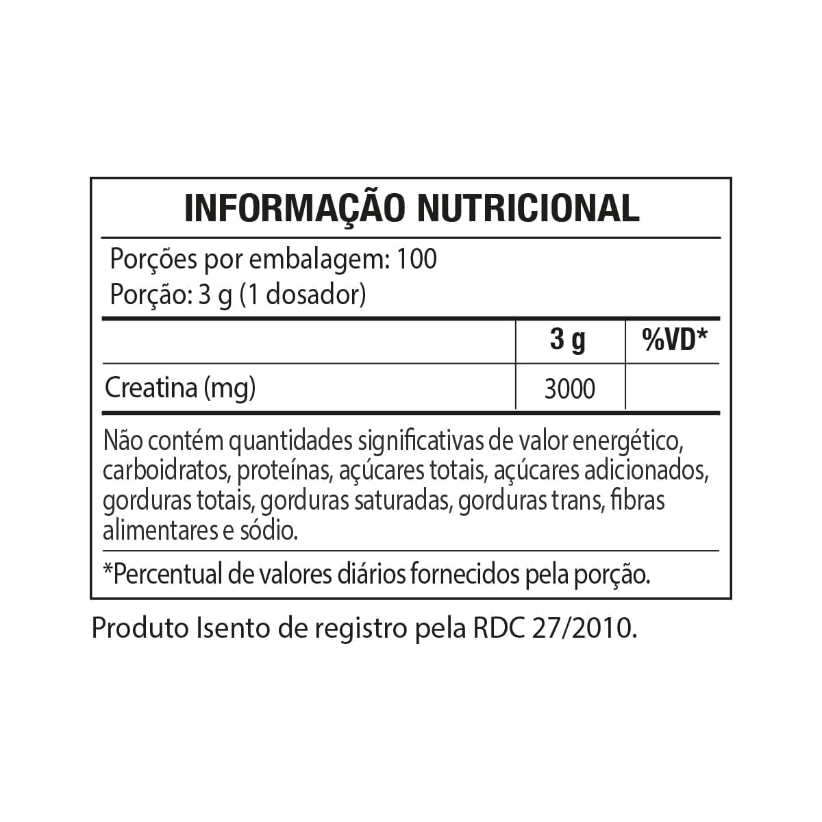 Tabela Nutricional