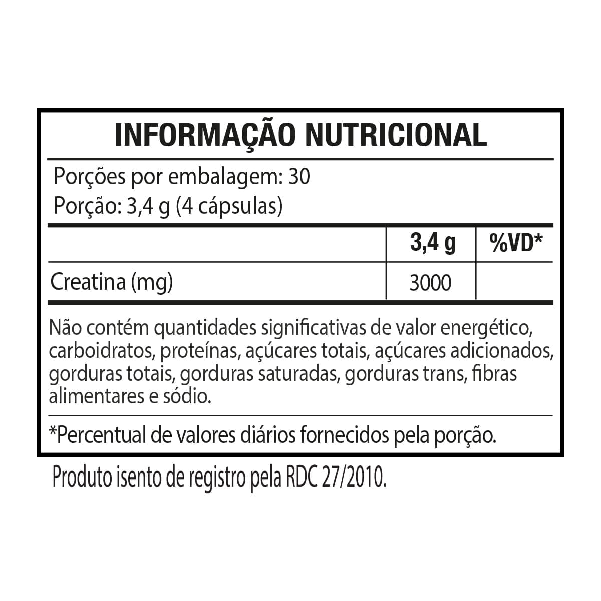 Tabela Nutricional