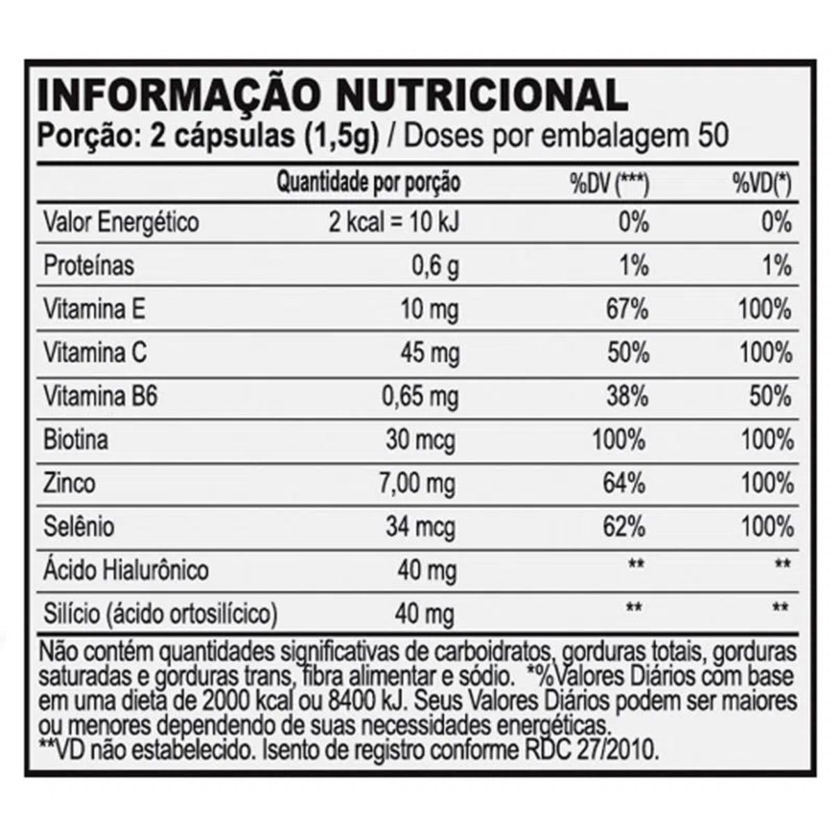 Tabela Nutricional