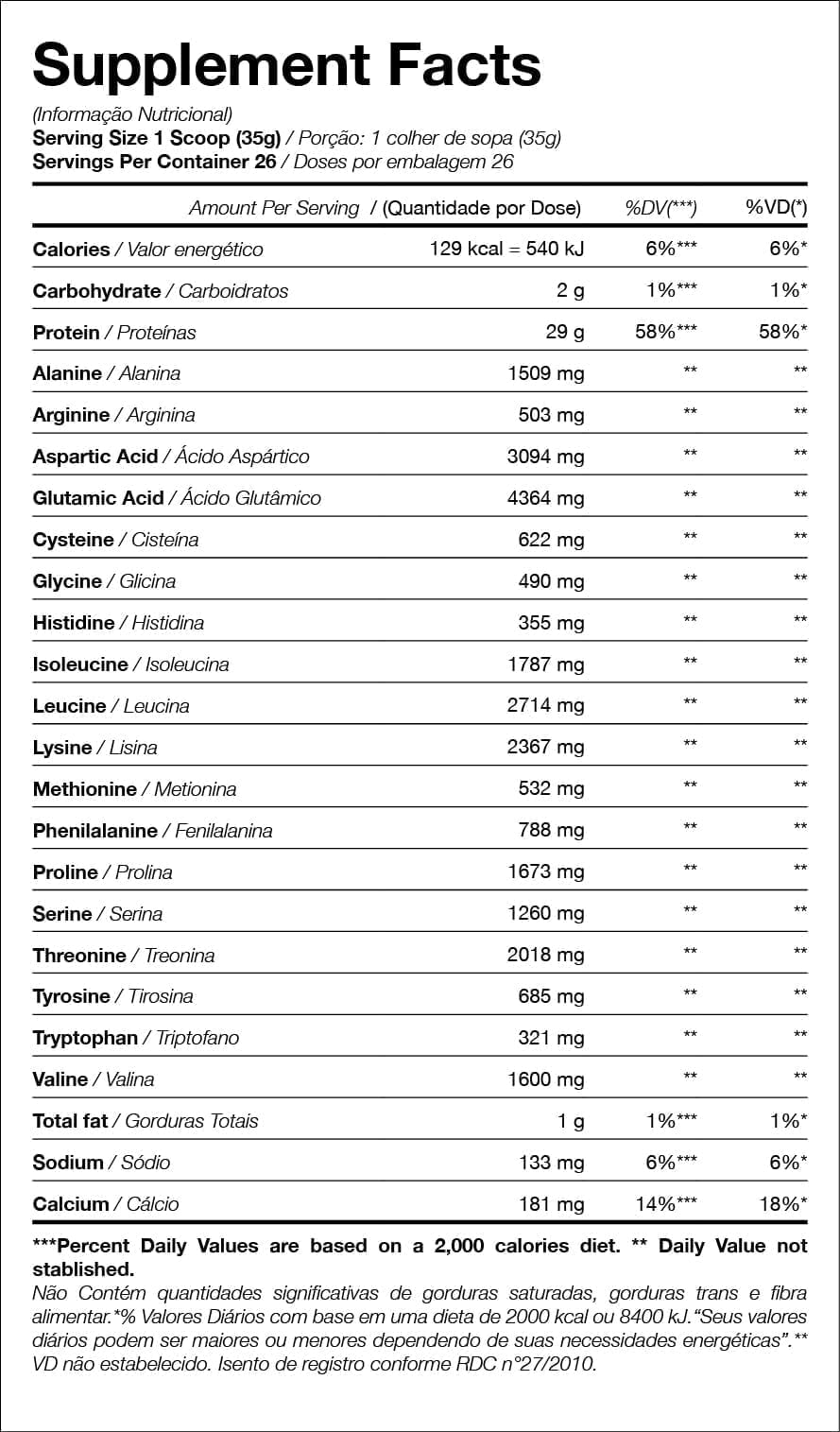 Tabela Nutricional