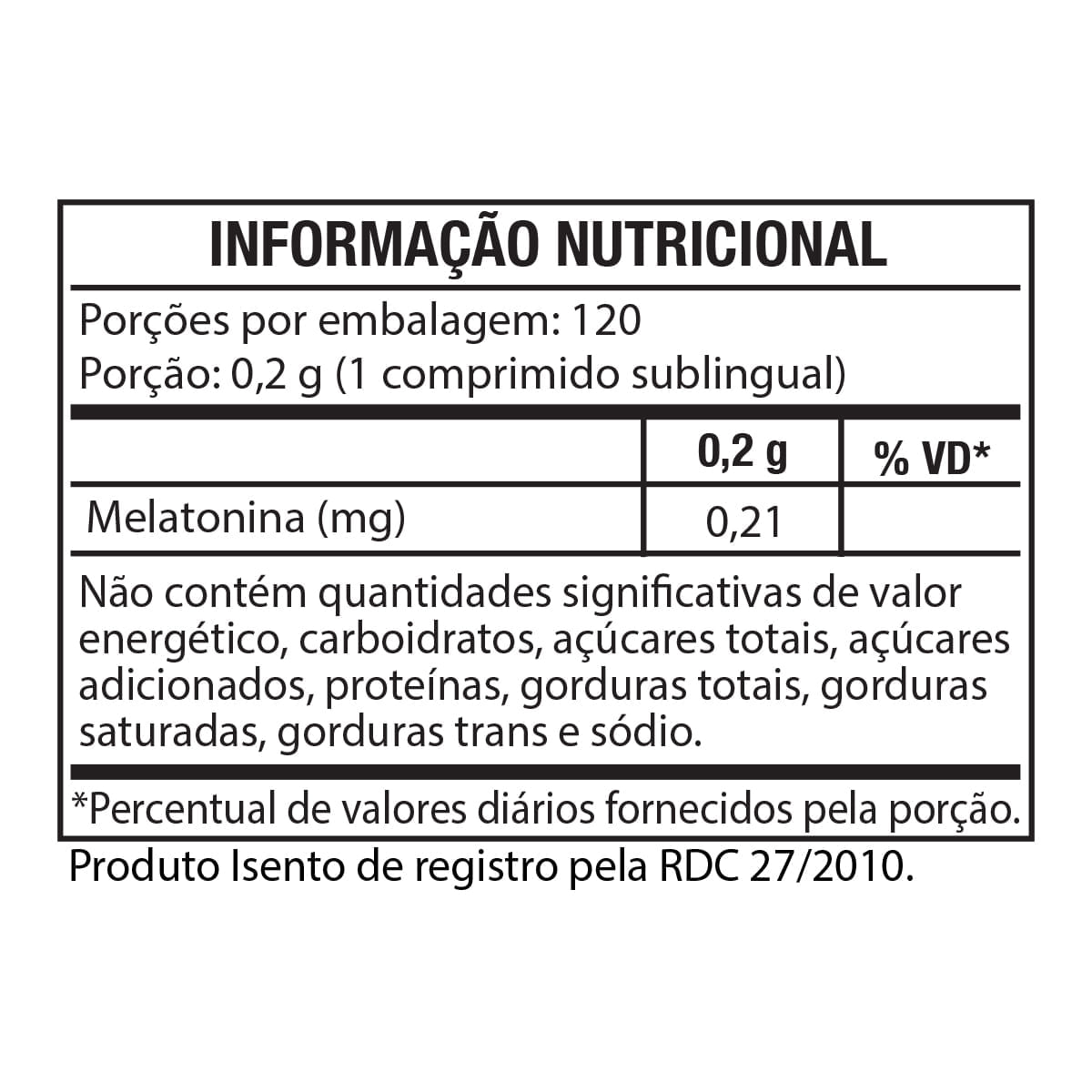 Tabela Nutricional