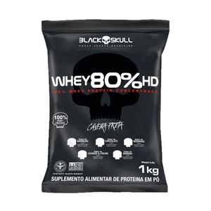 WHEY  PROTEIN CONCENTRADO 80% HD - CAVEIRA PRETA