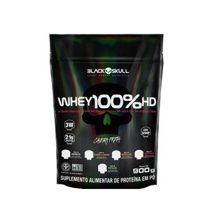 WHEY 100% HD REFIL BLACK SKULL - 900G (WPC, WPI E WPH)