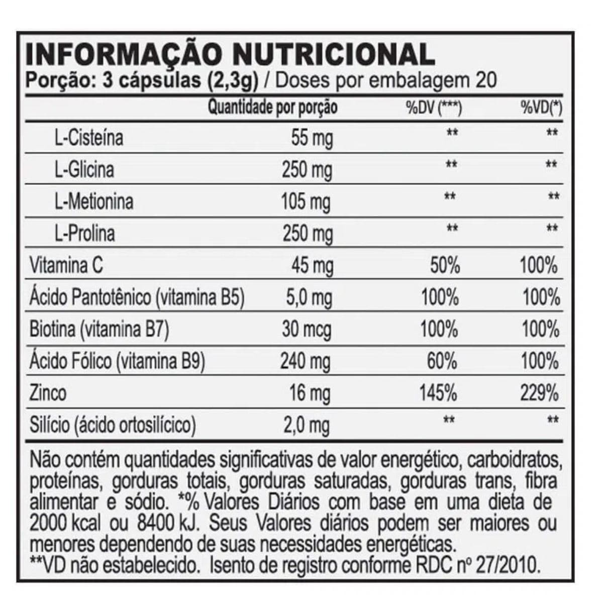 Tabela Nutricional