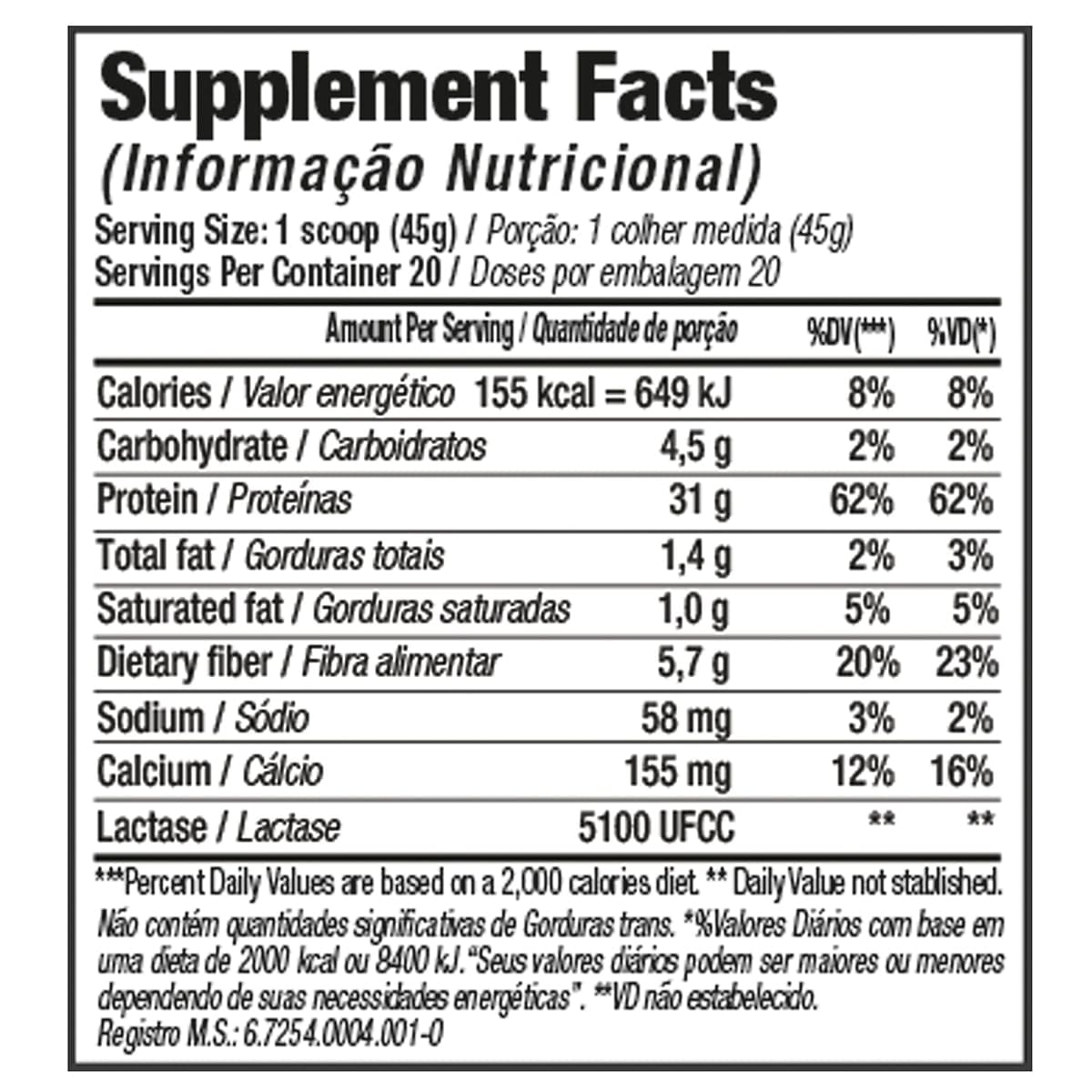 Tabela Nutricional