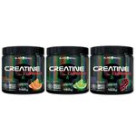 CREATINA - 3X CREATINE TURBO SABOR UVA, SABOR LARANJA E SABOR LIMÃO 150G - PROMOÇÃO - BLACKSKULL