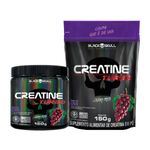 KIT CREATINA - CREATINE TURBO SABORES UVA (POTE + REFIL) - 150G - PROMOÇÃO - BLACKSKULL - IMAGEM