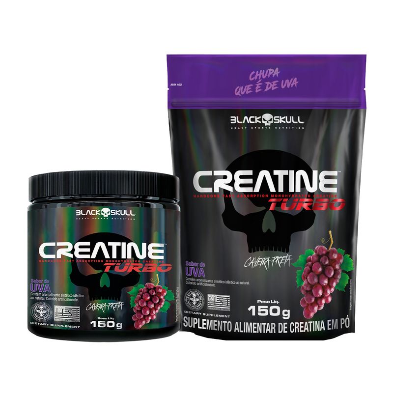 CREATINE-TURBO-SABORES--POTE-+-REFIL----150G