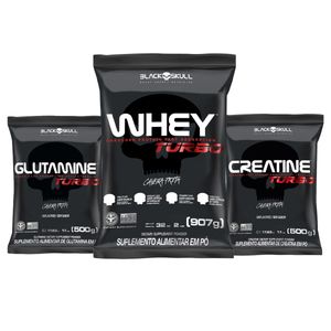 KIT TURBO WHEY + GLUTAMINA + CREATINA