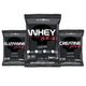 KIT WHEY PROTEIN + GLUTAMINA + CREATINA - REFIL WHEY TURBO 907G SABOR TOFFEE (CARAMELO) + GLUTAMINA REFIL GLUTAMINE TURBO 500G + CREATINA REFIL CREATINE TURBO 500G - PROMOÇÃO - BLACKSKULL