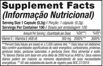 VITAMINA E - VIT E 408 IU - 100 CÁPSULAS - BLACKSKULL - TABELA NUTRICIONAL