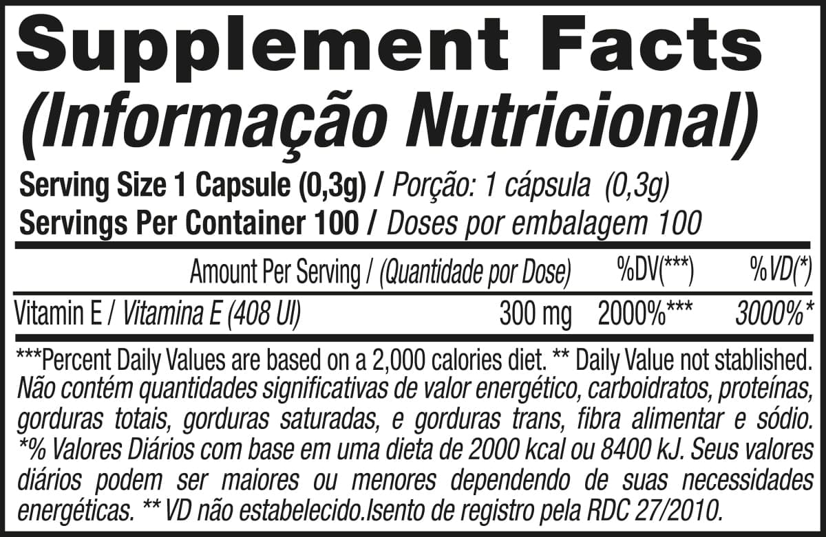 Tabela Nutricional