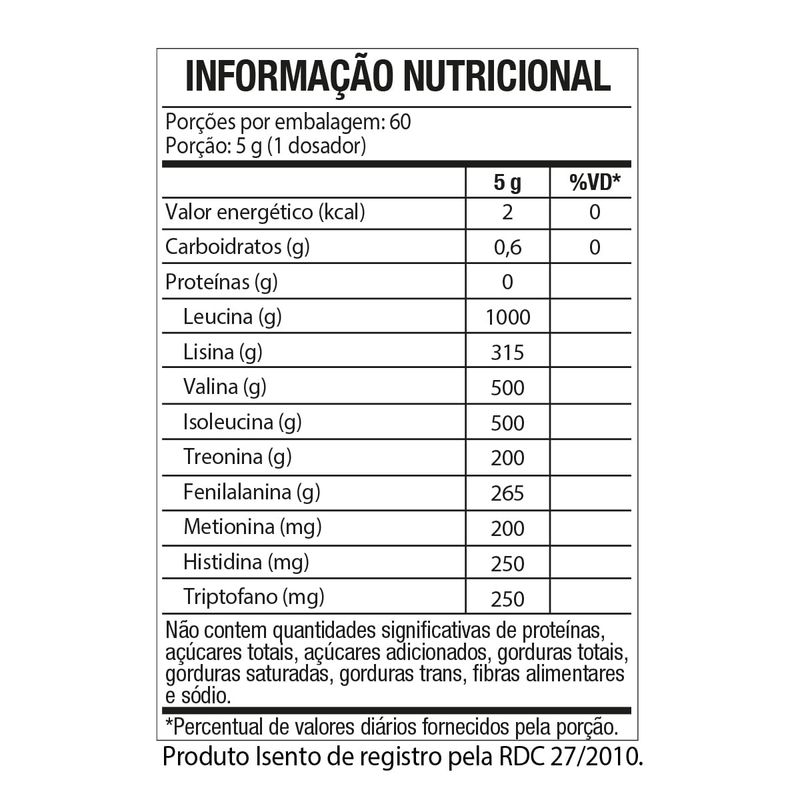 AMINOACIDOS-ESSENCIAIS---9EAA-300G---SABOR-LIMAO---BLACKSKULL---TABELA-NUTRICIONAL