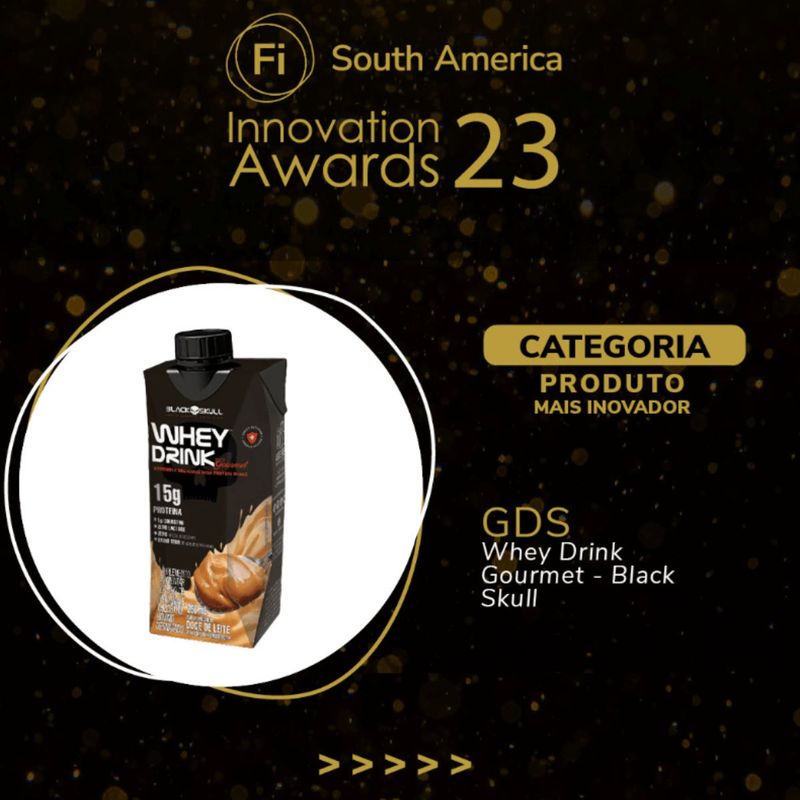 WHEY PROTEIN - WHEY DRINK GOURMET 250ML SABOR DOCE DE LEITE - 1 UNIDADE - PRONTO PARA BEBER - BLACKSKULL
