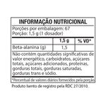TABELA NUTRICIONAL BETA ALANINE 100G SEM SABOR