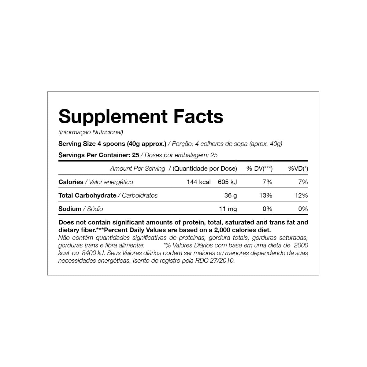 Tabela Nutricional