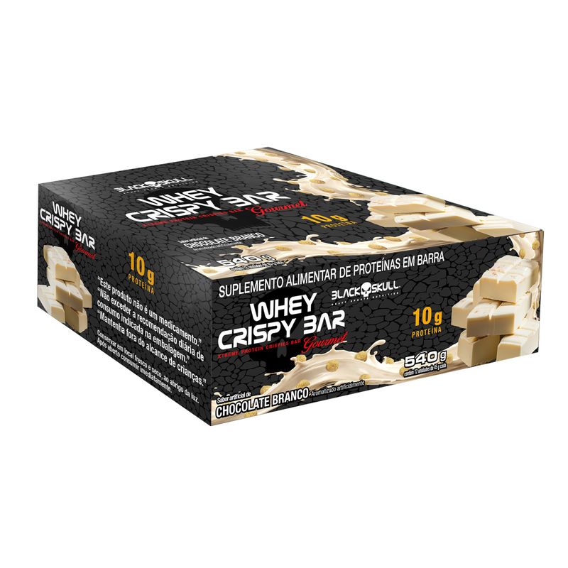 BARRA DE PROTEÍNA WHEY CRISPY BAR CHOCOLATE BRANCO - 12 UNIDADES IMAGEM