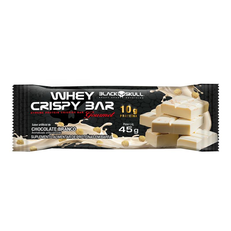 BARRA DE PROTEÍNA WHEY CRISPY BAR CHOCOLATE BRANCO - 12 UNIDADES IMAGEM