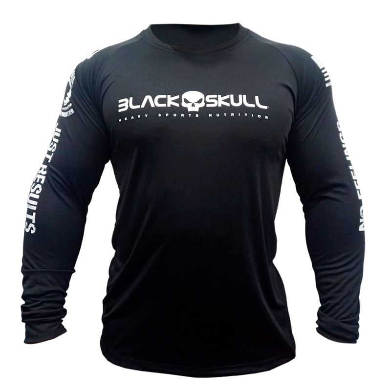 CAMISETA DRY FIT SOLDADO BOPE MANGA LONGA - TAMANHO P - COR PRETA - BLACKSKULL
