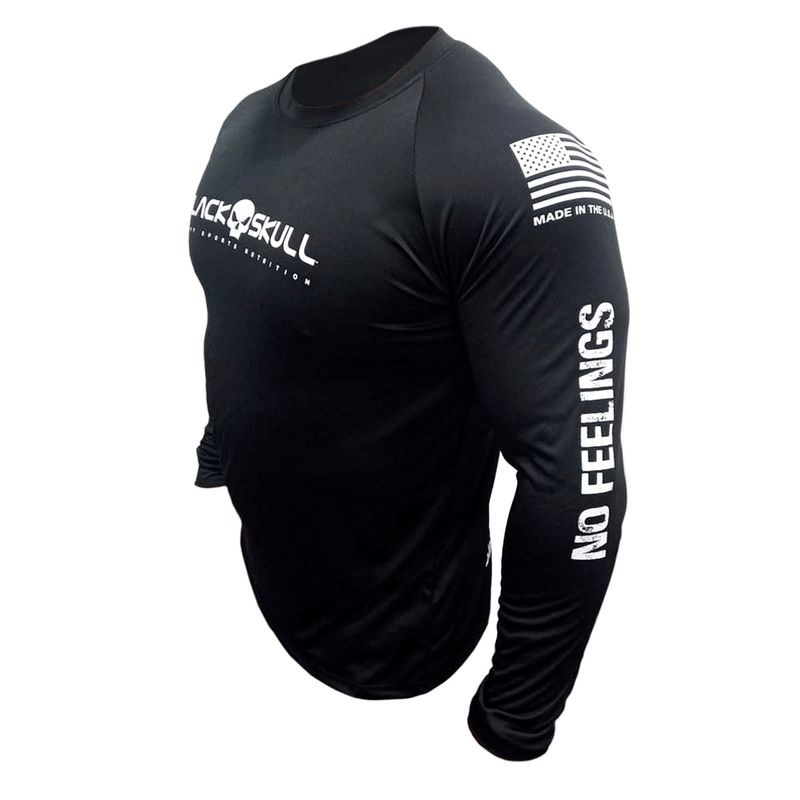 CAMISETA DRY FIT SOLDADO BOPE MANGA LONGA - TAMANHO P - COR PRETA - BLACKSKULL