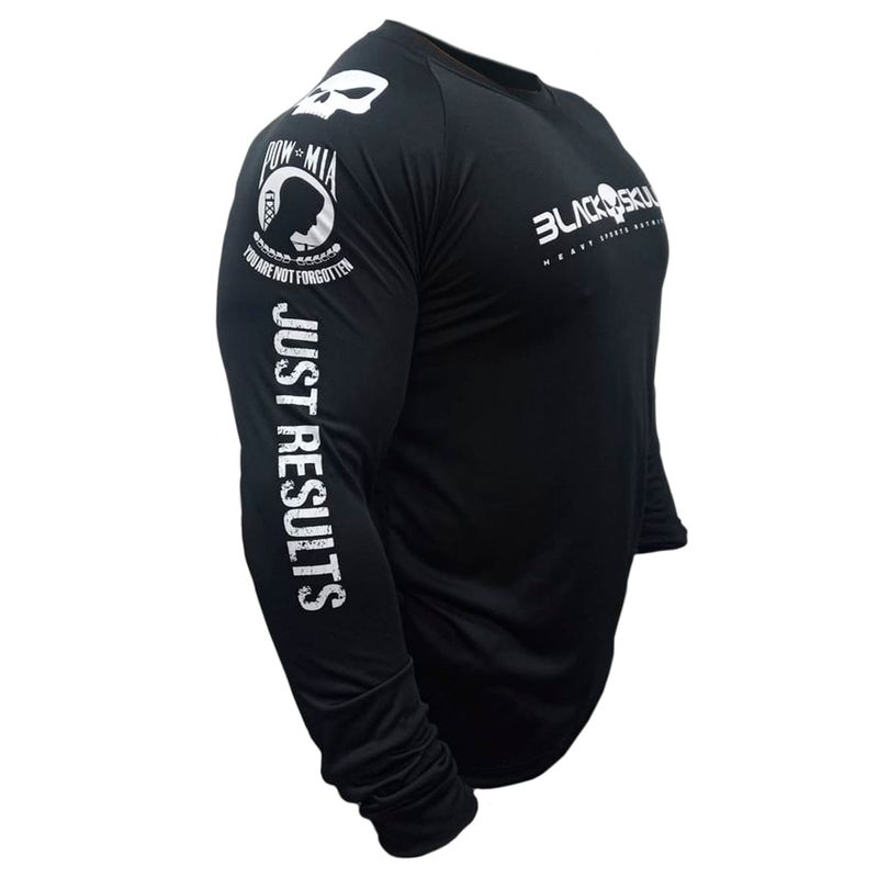 CAMISETA DRY FIT SOLDADO BOPE MANGA LONGA - TAMANHO P - COR PRETA - BLACKSKULL