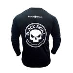 CAMISETA DRY FIT BLACK SKULL MANGA LONGA - TAMANHO G - COR PRETA - BLACKSKULL
